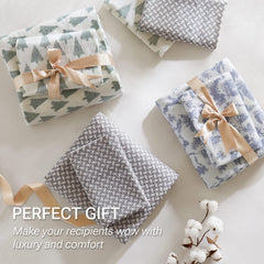 4-Piece Queen 100% Cotton Printed Sheet Set,Snowflake