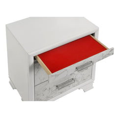 Hector Modern Style Nightstand Made with wood in White