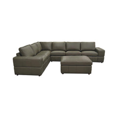 Large Arm Leather Match Upholstery Modular Sectional