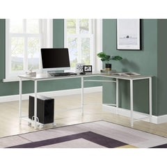 Genesis Gray & White Finish Computer Desk