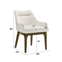 Hephaestus Chenille & Vintage Oak Side Chair (Set of 2)