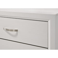 1pc Contemporary 6-Drawer Dresser White Finish Wooden Bedroom Furniture