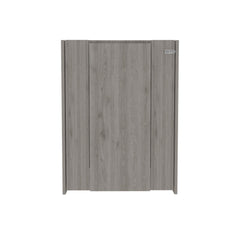 Ares Wall Foldable Table, Seven Interior Shelves, Extending Table -Light Gray