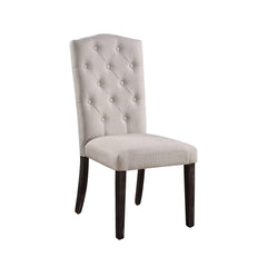 Asgard Beige Linen & Weathered Espresso Dining Chair (Set of 2)