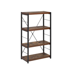 Museum Weathered Oak & Black Finish Bookshelf