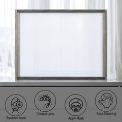 Arcadia Gray Finish Mirror
