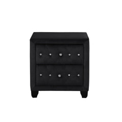 Story Modern style Night Stand Made With Wood In Black