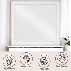 Sanctuary Weathered White Finish Mirror