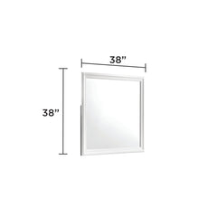 Iphigenia Modern Style Mirror Made with Wood in White (Only Mirror)
