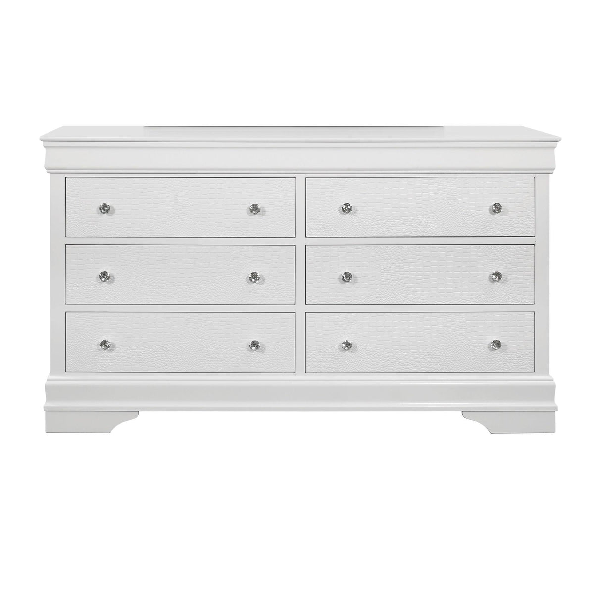 CHRONICLE CROCODILE METALLIC WHITE DRESSER