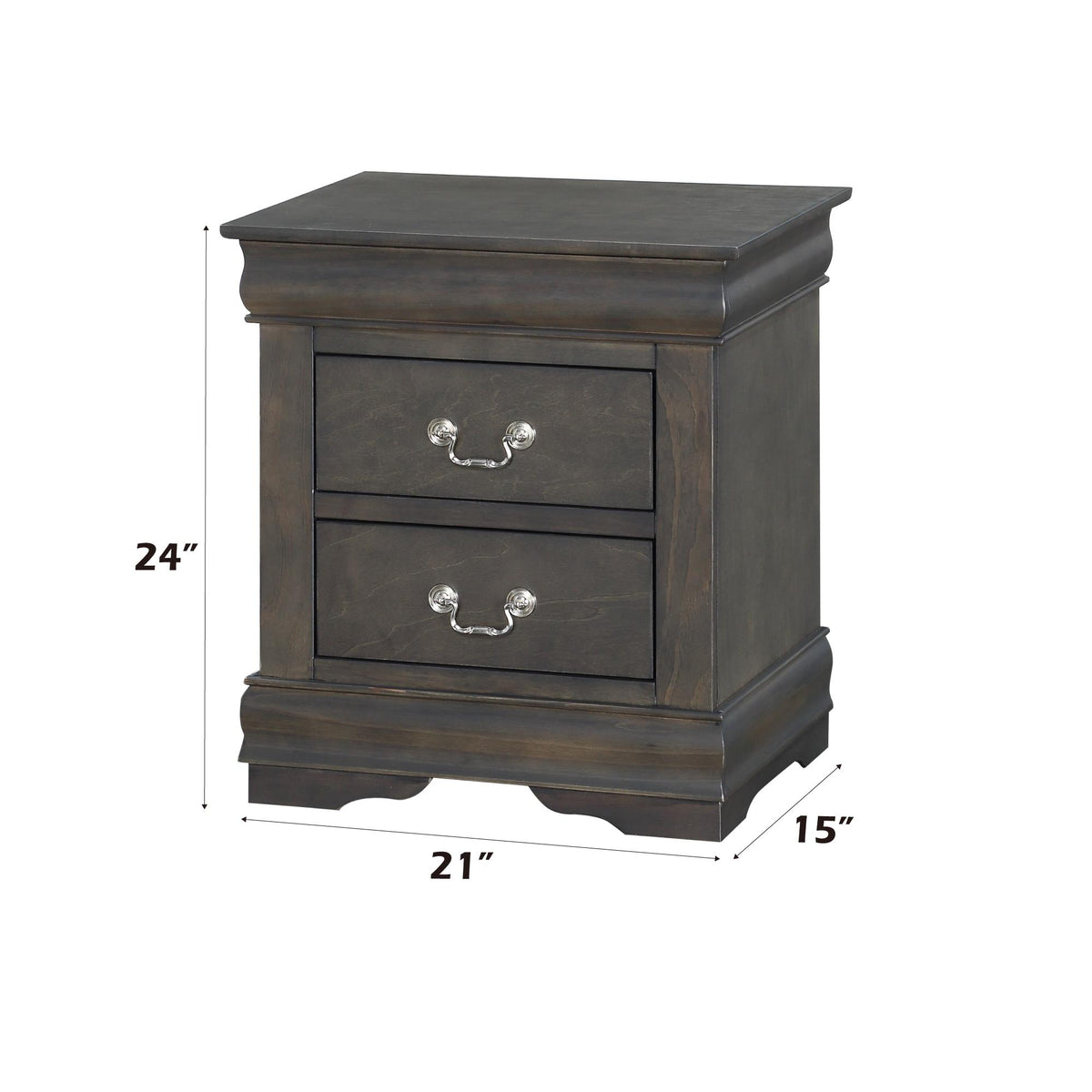 Nirvana Philippe Dark Gray Nightstand