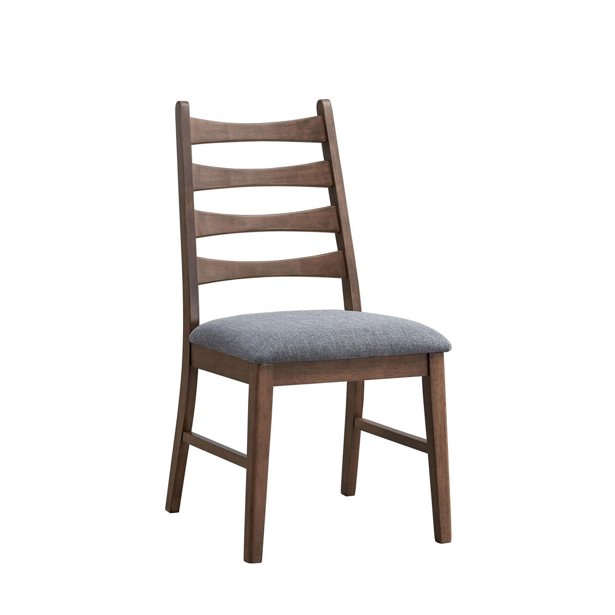 Vertex Dark Gray Linen & Walnut Finish Side Chair (Set of 2)