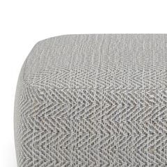 Sanctuary - Square Pouf - Patterned Grey Melange