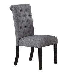 Avalon Fabric Set of 2 Dining Chairs Contemporary Plush Cushion Side Chairs Tufted Back Chair Kitchen Dining Room