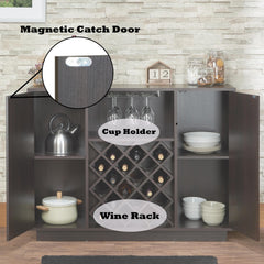 Story Espresso Finish Wine Cabinet