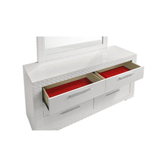 Galaxy Modern Style 6- Drawer Dresser Made with Wood in White