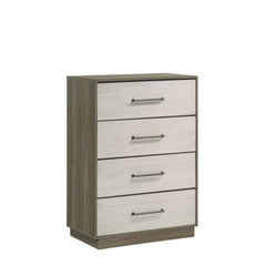 Perseus Modern Style 4-Drawer Chest Made with Wood in Beige & Brown