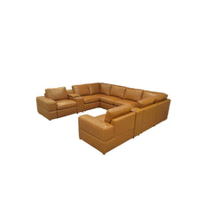Large Arm Leather Match Upholstery Modular Sectional