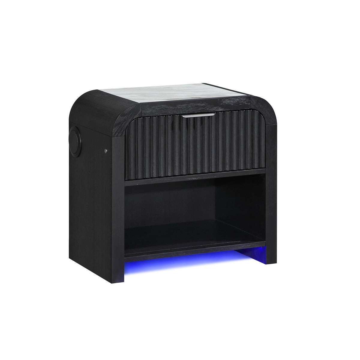 Legend Black and White Nightstand
