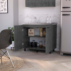Apex Oak Utility Sink and Cabinet