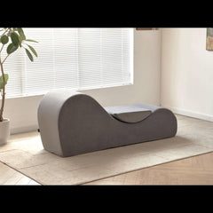 Revelation Chaise Lounge Chair Relaxation, Ergonomic Design with Soft Yet Firm High-Density Foam Core, Removable Machine-Washable Cover, Grey