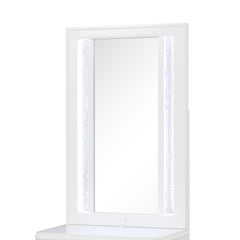 Hades Modern Style Mirror for Nightstand Top made with wood frame and LED in White(Only Mirror TOP)