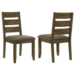 Iphigenia Nutmeg and Grey Ladderback Dining Chair (Set of 2)