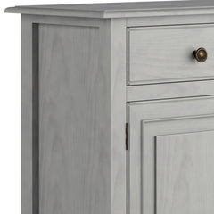 Celestia Solid Wood Entryway Storage Cabinet in Fog Grey