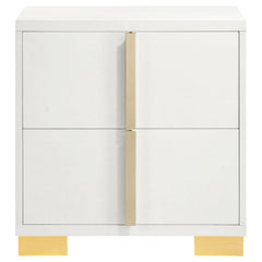 Treasury White 2-drawer Nightstand