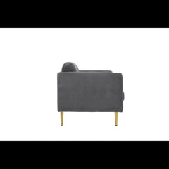 60.63" Wide Modern Corduroy Loveseat, Plush Upholstered Cushions, Solid Wood Frame, Compact Living Room and Apartment Furniture