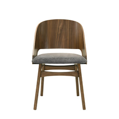 Gallery Fabric & Dark Walnut Side Chair (Set of 2)