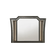 Ares Metallic Gray Finish Mirror W/Led