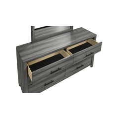 Clytemnestra Modern Style 6- Drawer Dresser Made with Wood in Gray