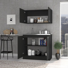 2-piece Rectangle Cabinet Set Wenge