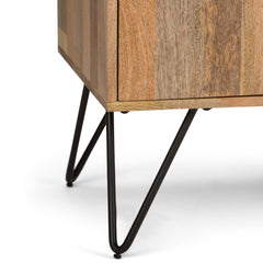 Nova 60 inch Wide Solid Mango Wood TV Stand in Natural For TVs up to 65 inches