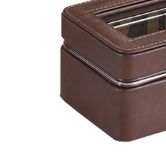 Electra Case with 4 Slots and Removable Cushions, Brown