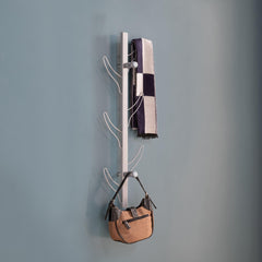Melody Eight Hook Coat Rack Wall Mount - Silver
