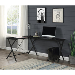 Star Black Finish Computer Desk