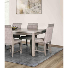 Transitional Style 2pc Side Chair Two Tone Design Padded Chair Gray And Stone Gray Finish Dining Room