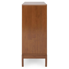 Hephaestus 48 inch Wide Solid Hardwood Mid-Century Modern Medium Storage Cabinet in Teak Brown