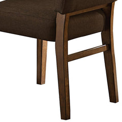 Wood & Fabric Dining Side Chair With Comfortable Padding, Set of 2
