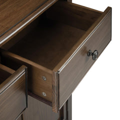Celestia Solid Wood Entryway Storage Cabinet in Rustic Natural Aged Brown