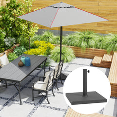Patio Umbrella Base, 40 lbs Concrete Heavy Duty Umbrella Base, Outdoor Umbrella Stand Patio Umbrella Holder for 1.5"/1.9" Umbrella Poles for Outdoor, Lawn, Poolside, Black