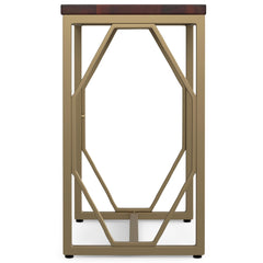 Record - Metal and Wood Accent Table - Cognac