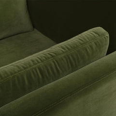 Revelation 65" Modern Farmhouse Chaise Lounge Chair, Olive Green Performance Velvet