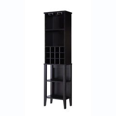 Armageddon Wine bottle rack Metal wine glass rack Four shelves Red Cocoa color Espresso