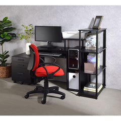 Moon Black Finish Computer Desk