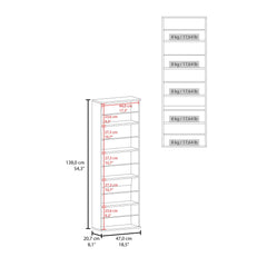 Clytemnestra Wall Mounted Shoe Rack With Mirror, Single Door, Capacity For Ten Shoes Natural Oak