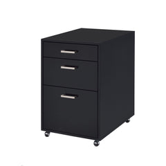 Aura Black High Gloss & Chrome Finish Cabinet