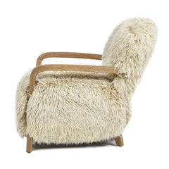 Perseus 28.5" New Zealand Sheepskin Accent Arm Chair
